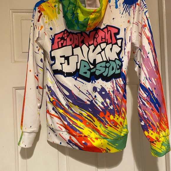 Friday Night Funkin Boyfriend (BF) Hoodie Hooded Sweatshirt - Size X-Small - Picture 5 of 5